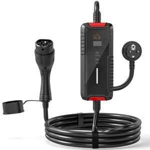 Imagine HOMCOM Încărcător pentru Mașini Electrice de 3, 5 KW, cu Temporizator, Negru | Aosom Romania