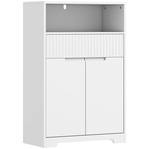 Imagine HOMCOM Dulap de sub Attributebaie Compact cu Sertar, 60x30x80 cm, Alb | Aosom Romania