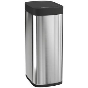 Imagine HOMCOM Coș de gunoi automat pentru bucătărie 50 L, coș cu senzor de mișcare, funcționează pe baterii, 26, 5x35, 5x68 cm, argintiu | Aosom Romania