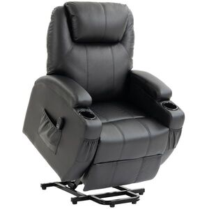 Imagine HOMCOM Fotoliu TV relax cu funcție de ridicare, fotoliu electric cu funcție de întins, telecomandă cu port USB | Aosom Romania