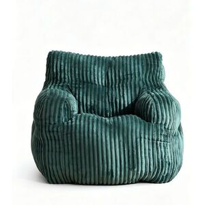 Imagine Fotoliu-sac căptușit cu spumă cu memorie, Verde | Aosom Romania