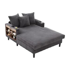Imagine Chaise-longue multifuncțională din cord, Gri închis | Aosom Romania