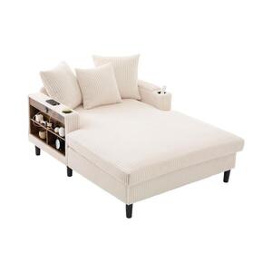 Imagine Chaise-longue multifuncțională din cord, Bej | Aosom Romania