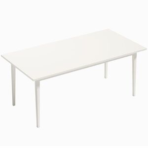 Imagine HOMCOM Masă pentru 8 persoane, Masă modernă de bucătărie cu picioare din lemn masiv, 180 cm, crem | Aosom Romania
