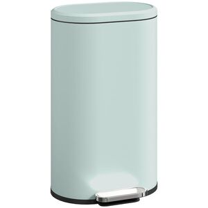Imagine HOMCOM Coș de gunoi pentru bucătărie 30 L cu pedală și capac soft-close, pedală din metal, Verde, 36, 5 X 31 x 61 cm | Aosom Romania