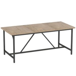 Imagine HOMCOM Masă dreptunghiulară de dining pentru 6-8 persoane masă de bucătărie stil industrial 180 x 80 x 75, 5 cm efect lemn natural | Aosom Romania