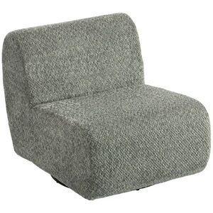 Imagine HOMCOM Fotoliu rotativ lounge cu aspect chenille, șezut lat, pentru living, dormitor, gri | Aosom Romania