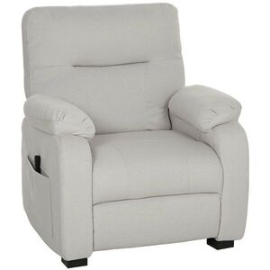 Imagine HOMCOM Fotoliu relax electric fotoliu reclinabil port USB suport picioare buzunare laterale telecomandă 96x90x103cm crem | Aosom Romania
