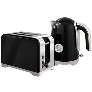 Imagine HOMCOM Set fierbător și prăjitor cu termometru, 1, 7 l, fierbător 2200 W, prăjitor 2 felii cu 7 trepte de rumenire | Aosom Romania
