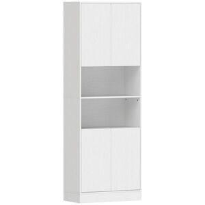 Imagine HOMCOM Dulap Cămară de Bucătărie 170cm, cu Raft Reglabil, Alb | Aosom Romania