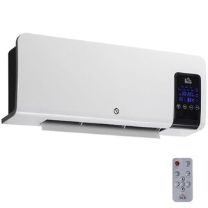 Imagine HOMCOM Incalzitor electric de perete cu 2 setari de caldura, oscilatie, temporizator, temperatura reglabila | AOSOM RO