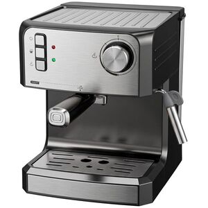 Imagine HOMCOM Mașină de espresso, mașină 20 bar cu duză pentru spumă de lapte, rezervor 1, 6 L, Negru | Aosom Romania
