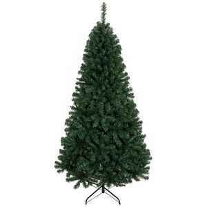 Imagine HOMCOM Brad de Crăciun Artificial 200 cm cu 1000 Ramuri și Bază Pliabilă, Verde | Aosom Romania