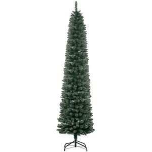 Imagine HOMCOM Brad de Crăciun Slim cu 624 Ramuri, Bază Pliabilă, Plastic și Metal, 56x56x225 cm, Verde | Aosom Romania