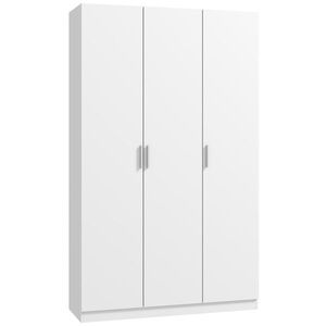 Imagine HOMCOM Dulap cu Rafturi Reglabile și Uși cu Închidere Lentă pentru Dormitor, Alb | Aosom Romania