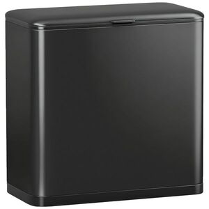 Imagine HOMCOM Pubelă 8 L cu Capac din Oțel Inoxidabil, Suspendată sau de Sine Stătătoare, 29, 7x17, 4x30 cm, Negru | Aosom Romania