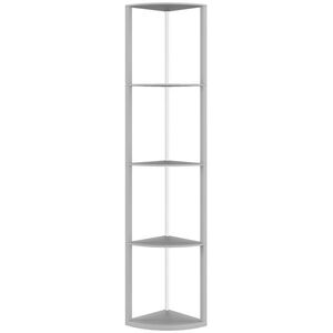 Imagine HOMCOM Lampă LED de podea 5 nivele dimabilă cu raft, schimbare de culoare RGB, telecomandă | Aosom Romania