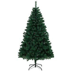 Imagine HOMCOM Brad Artificial de Crăciun 180 cm cu 700 Ramuri Ignifuge, Bază din Oțel, 100x100x180 cm, Verde | Aosom Romania