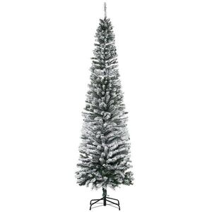 Imagine HOMCOM Brad de Crăciun Înzăpezit cu 738 de Ramuri și Bază din Oțel Ø68x225 cm | Aosom Romania