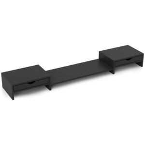 Imagine HOMCOM Înălțător pentru ecran PC birou suport de monitor 60-116 cm cu 2 sertare, lungime și unghi reglabile | Aosom Romania