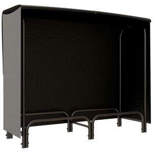 Imagine Outsunny Suport pentru Lemne din Metal cu Rastel Reglabil, Geantă de Pânză și Husă Impermeabilă, 120x36x99 cm, Negru | Aosom Romania
