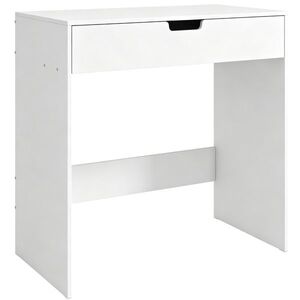 Imagine HOMCOM Măsuță de toaletă cu sertar, masă de machiaj modernă moderne, pentru dormitor, 75 x 40 x 75 cm, alb | Aosom Romania
