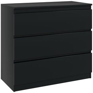 Imagine HOMCOM Comodă cu 3 sertare, mobilier de depozitare cu design curat pentru dormitor, interior, 80l x 39P x 73H cm | Aosom Romania