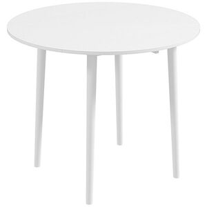 Imagine HOMCOM Masă Pliantă Modernă cu Extensii Laterale pentru Bucătărie și Living, din PAL, Ø89 x 73, 5 cm | Aosom Romania