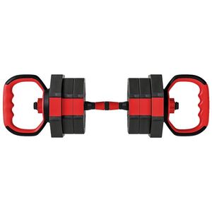 Imagine SPORTNOW Set de Greutăți 6 În 1 20 Kg cu Gantere, Kettlebell și Halteră Roșie | Aosom Romania
