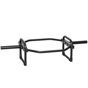 Imagine SPORTNOW Bară Olimpică Hexagonală 5 Cm, Capacitate 300 Kg, Încărcare Ușoară, pentru Bancă, Îndreptări, Ridicări din Umeri, Genuflexiuni și Mersul Fermierului | Aosom Romania
