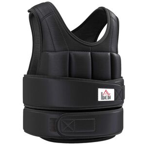 Imagine HOMCOM Vestă cu Greutăți 10 Kg, Unisex, 38 Greutăți Individuale, Căptușeală, Închidere Velcro, Negru | Aosom Romania