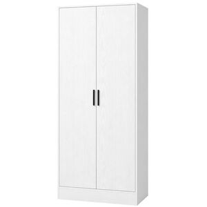 Imagine HOMCOM Dulap Subțire 37 cm Con Bară pentru Umerașe E Rafturi | Aosom Romania
