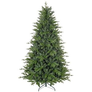Imagine HOMCOM Brad de Crăciun Artificial cu 1821 Crengi, Brad de Crăciun Pliabil cu Bază Metalică, Ø117x180 cm, Verde | Aosom Romania