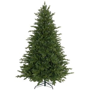 Imagine HOMCOM Brad de Crăciun Artificial cu 1821 Crengi, Brad de Crăciun Pliabil cu Bază Metalică, Ø117x180 cm, Verde | Aosom Romania