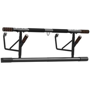 Imagine SPORTNOW Bară pentru Tracțiuni și Împingeri cu Mânere Căptușite, Bară de Tracțiune din Oțel, 100x50x27 cm, Negru | Aosom Romania