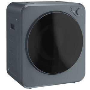 Imagine HOMCOM Uscător de rufe mini 4 kg cu 5 programe până la 60℃ 800W/400W uscător cu evacuare cu tambur din oțel inoxidabil Gri | Aosom Romania