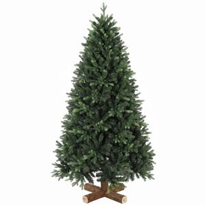 Imagine HOMCOM Brad de Crăciun artificial, 180 cm, cu 2419 vârfuri de crenguță PE & PVC, sistem pliat, verde | Aosom Romania