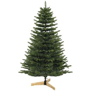 Imagine HOMCOM Brad artificial 180 cm, brad Fraser cu suport din lemn, 988 vârfuri realiste de ramuri pentru acasă și birou, Verde | Aosom Romania
