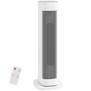 Imagine HOMCOM Termoventilator Ceramic 2000W 3 Temperature, Timer 15H și Telecomandă | Aosom Romania