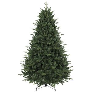 Imagine HOMCOM Brad de Crăciun artificial foarte realist, cu 1237 vârfuri turnate și suport metalic, 180 cm, Verde | Aosom Romania