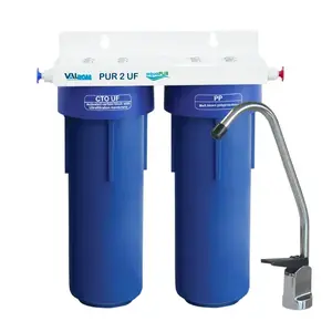 Imagine Filtru apa potabila, cu ultrafiltrare, PUR 2 UF AquaPur 10"", 2 cartuse filtrante, cu baterie