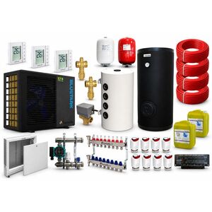 Imagine Pachet incalzire prin pardoseala 80 mp cu pompa de caldura Fornello BLUSTARK R290, 6 kW, Automatizare, Teava, Distribuitor, Grup amestec, Boiler 200 litri 2S, Puffer 80 litri, Vana deviatoare 3 cai, Valve anti-inghet si Vase expansiune