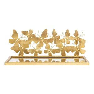 Imagine Set 2 noptiere suspendate Butterflies, Mauro Ferretti, 43x19.2x16.5 cm, fier, auriu