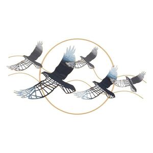 Imagine Decoratiune de perete Bird, Mauro Ferretti, 91 x 50 cm, fier, multicolor