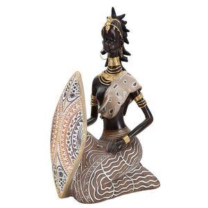 Imagine Statueta decorativa Tribal Masai Seat, Mauro Ferretti, 13.5x9x24.5 cm, polirasina, multicolor