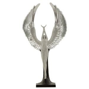 Imagine Statueta / figurina decorativa Statue, Mauro Ferretti, 26x9x48 cm, polirasina, argintiu/negru