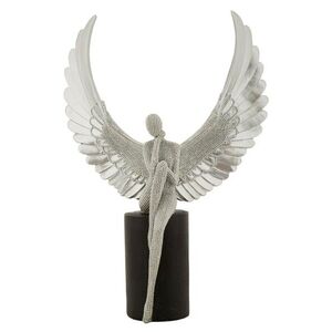 Imagine Statueta / figurina decorativa Sparky, Mauro Ferretti, 24x8x34 cm, polirasina, argintiu/negru