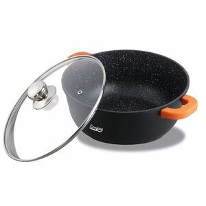 Imagine Cratita cu capac Dark Line, Cooking by Heinner, 1.2 L, aluminiu turnat, negru