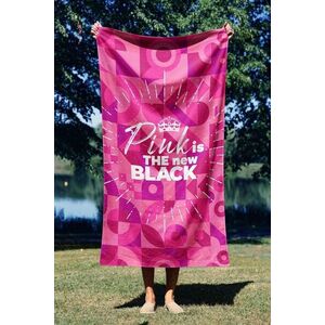 Imagine Prosop de plaja, L'essentiel Maison, Pink is The New Black 70, 70x130 cm, Multicolor
