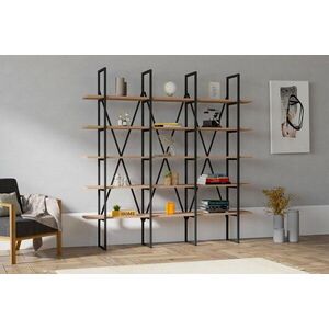 Imagine Biblioteca Beylerbeyi, Puqa Design, 160x26x160 cm, natural/negru